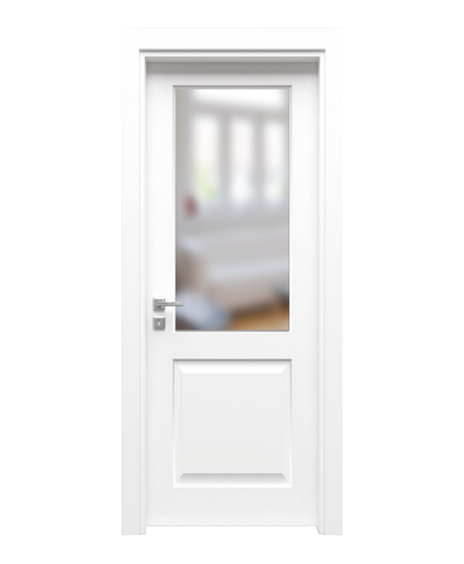 BY-4033A Porte intérieure laqué Vitrée
